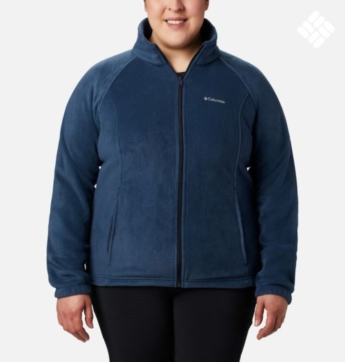 Jacheta Columbia Benton Springs Full Zip Dama Bleumarin | Plus Size EV701ZAS8